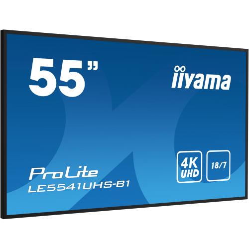 Business TV Iiyama Seria ProLite LE5541UHS-B1, 55inch, 3840x2160pixeli, Black