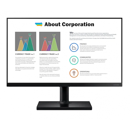 Monitor LED Samsung T45F LF24T450FZUXEN, 24inch, 1920x1080, 5ms, Black