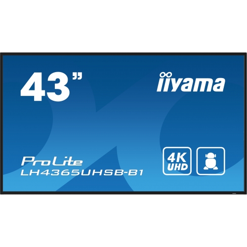 Business Display Iiyama Seria ProLite LH4365UHSB-B1, 43inch, 3840x2160pixeli, Black