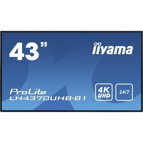 Business Display Iiyama Seria ProLite LH4370UHB-B1, 43inch, 3840x2160pixeli, Black - DESIGILAT