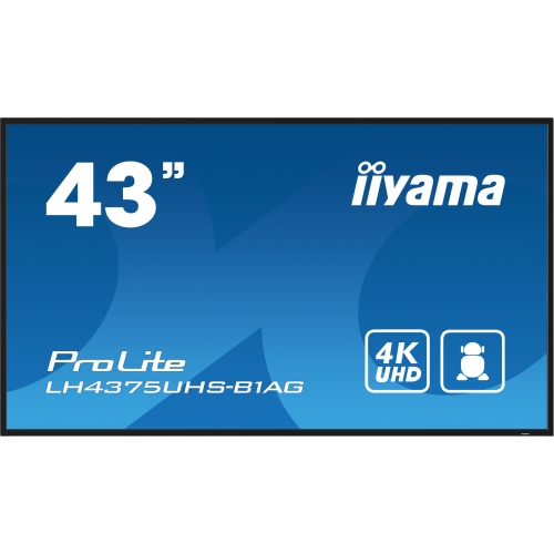 Business Display Iiyama Seria ProLite LH3475UHS-B1AG, 43inch, 3840x2160pixeli, Black