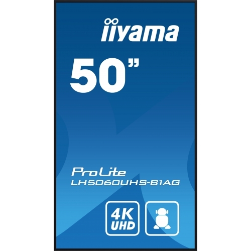 Business Display Iiyama Seria ProLite LH5060UHS-B1AG, 50inch, 3840x2160pixeli, Black
