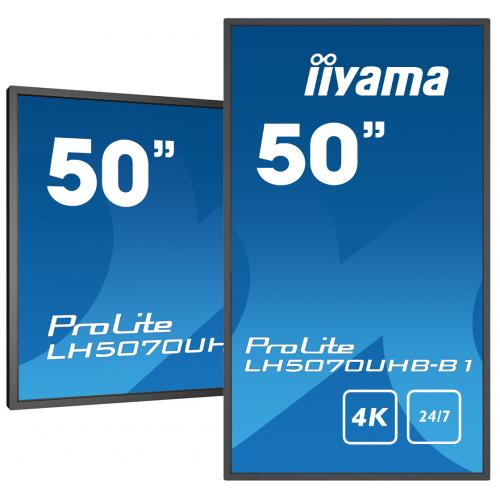 Business TV Iiyama Seria ProLite LH5070UHB-B1, 50inch, 3840x2160pixeli, Black