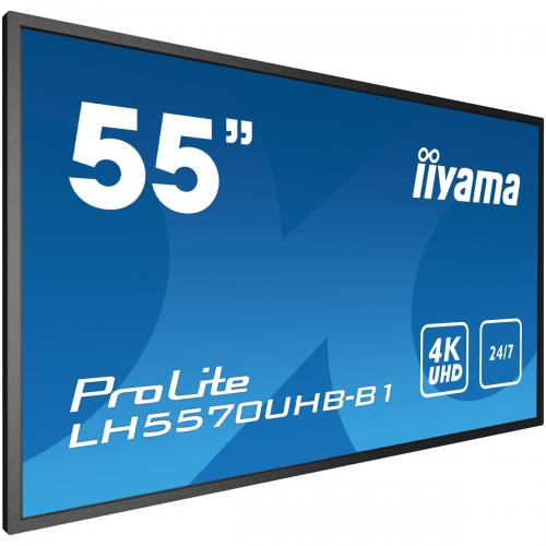 Business TV Iiyama Seria ProLite LH570UHB-B1, 55inch, 3840x2160pixeli, Black