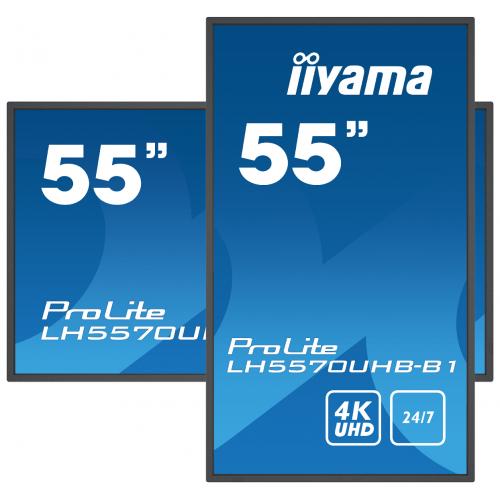 Business TV Iiyama Seria ProLite LH570UHB-B1, 55inch, 3840x2160pixeli, Black