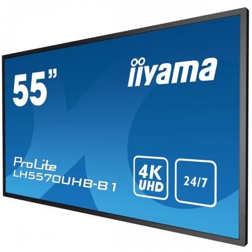 Business TV Iiyama Seria ProLite LH570UHB-B1, 55inch, 3840x2160pixeli, Black