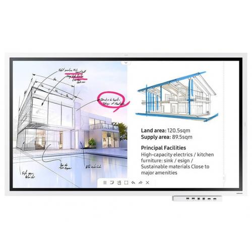 Display interactiv Samsung Flip2 LH55WMRWBGC 55inch, 3840x2160pixeli, Tizen 5.0, Light Gray