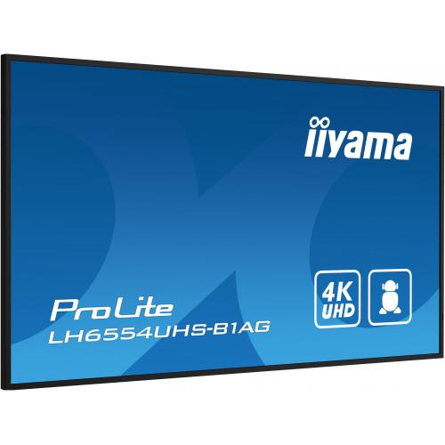Business TV Iiyama Seria ProLite LH6554UHS-B1AG, 65inch, 3840x2160pixeli, Black