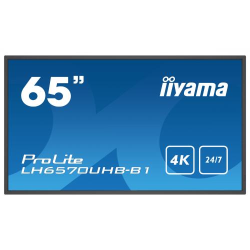 Business TV Iiyama Seria ProLite LH6570UHB-B1, 65inch, 3840x2160pixeli, Black