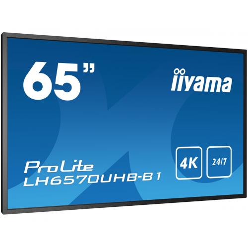 Business TV Iiyama Seria ProLite LH6570UHB-B1, 65inch, 3840x2160pixeli, Black