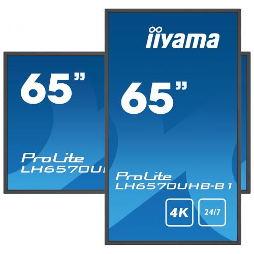 Business TV Iiyama Seria ProLite LH6570UHB-B1, 65inch, 3840x2160pixeli, Black