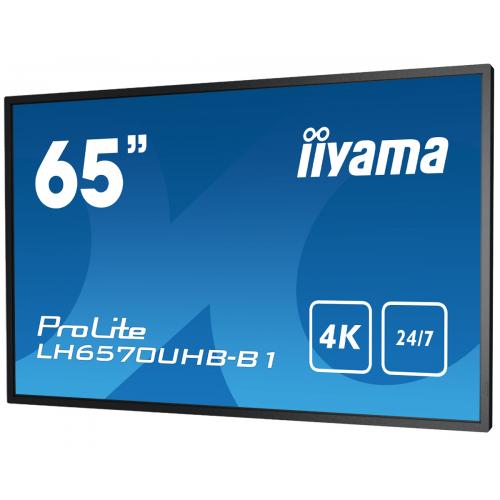 Business TV Iiyama Seria ProLite LH6570UHB-B1, 65inch, 3840x2160pixeli, Black