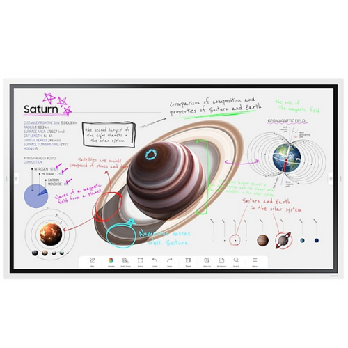 Display interactiv Samsung Flip Pro WMB LH65WMBWBGC, 65inch, 3840x2160pixeli, Tizen 6.5, Light Gray