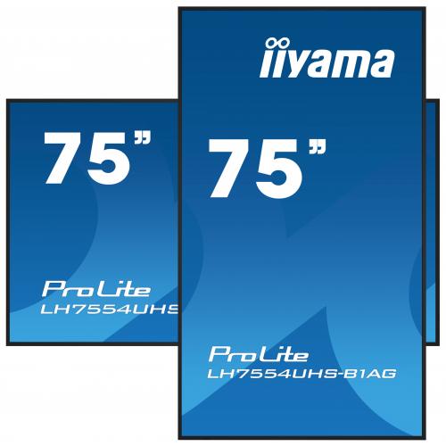 Business TV Iiyama Seria ProLite LH7554UHS-B1AG, 75inch, 3840x2160pixeli, Black