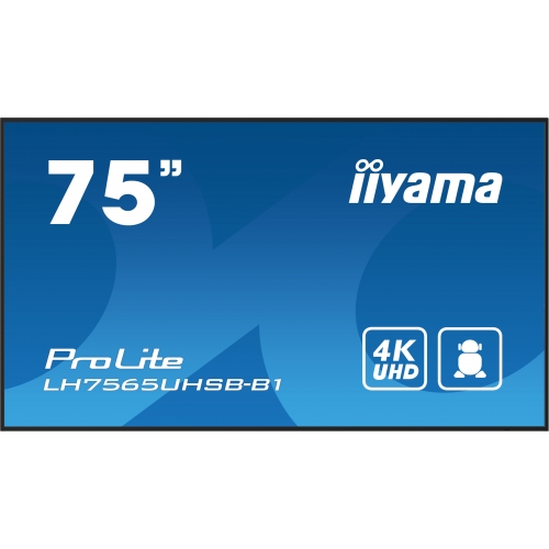 Business Display Iiyama Seria ProLite LH7565UHSB-B1, 75inch, 3840x2160pixeli, Black
