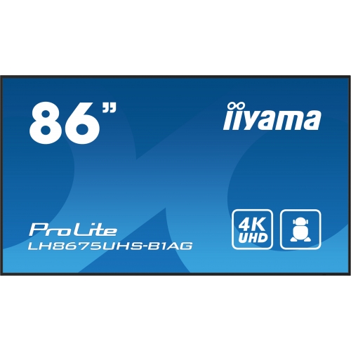 Business Display Iiyama Seria ProLite LH8675UHS-B1AG, 86inch, 3840x2160pixeli, Black