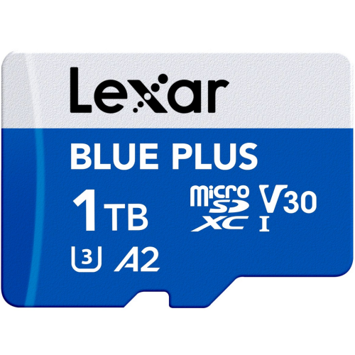 Memory Card microSDXC Lexar Blue Plus 1TB, UHS-I U3, V30, A2 + Adaptor SD