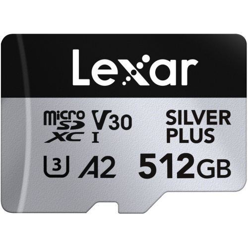 Memory Card microSDXC Lexar Professional Silver Plus  512GB, UHS-I U3, V30, A2 + Adaptor SD