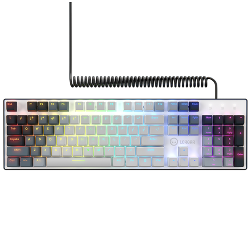 Tastatura LORGAR Azar 514, RGB LED, USB-A, White