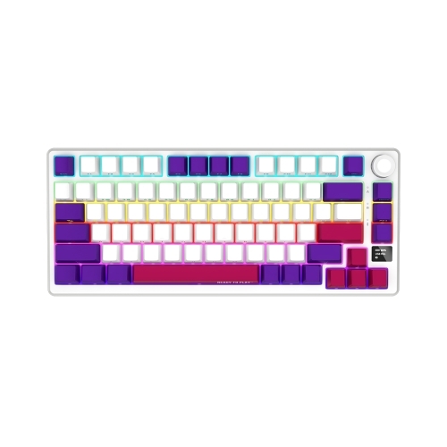 Tastatura LORGAR KBP7075W, RGB LED, USB/USB Wireless/Bluetooth, White