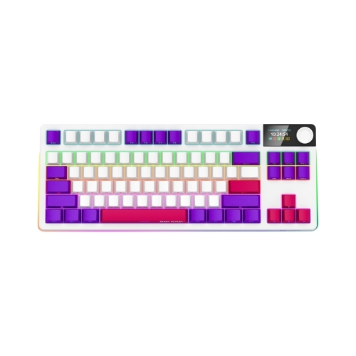 Tastatura LORGAR KBP70TKLW, RGB LED, USB/USB Wireless/Bluetooth, Black-Yellow