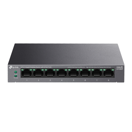Switch TP-Link LS108GP, 8 porturi, PoE+