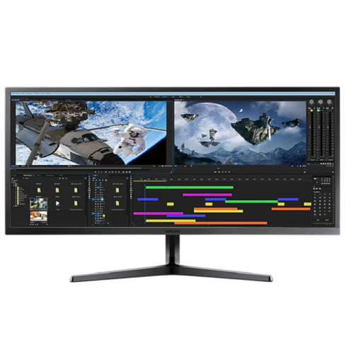 Monitor LED Samsung S34J552WQR, 34.1inch, 3440x1440, 4ms GTG, Dark Blue Gray