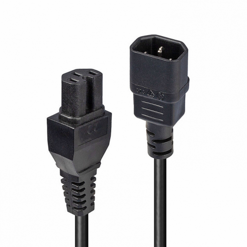 Cablu alimentare Lindy 30314, C14 - C15, 2m, Black
