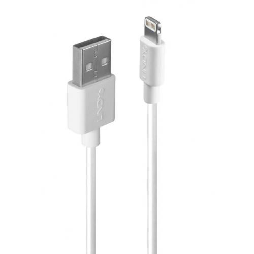 Cablu de date Lindy 31328, USB - Lightning, 3m, White