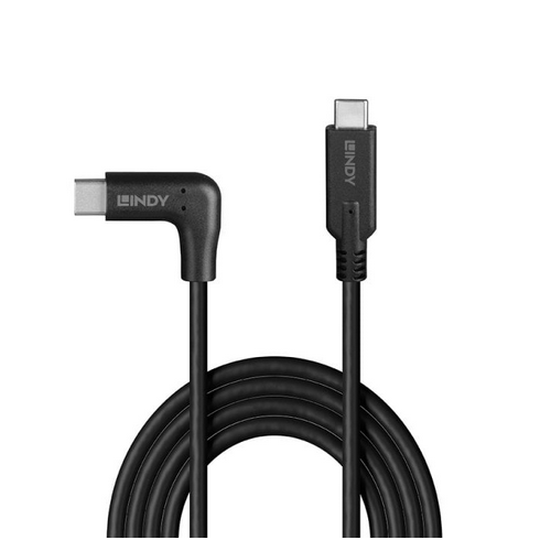 Cablu de date Lindy 32018, USB-C male - USB-C male, 1m, Black