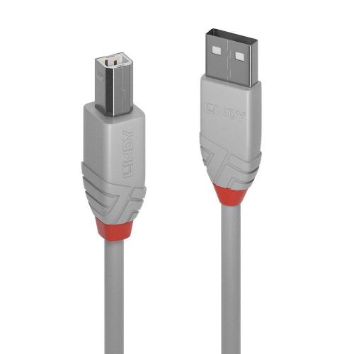 Cablu Lindy LY-36681, USB 2.0 - USB-B, 0.5m, Gray