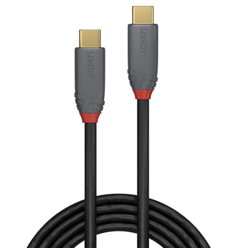 Cablu de date Lindy 36903, USB-C male - USB-C male, 2m, Black