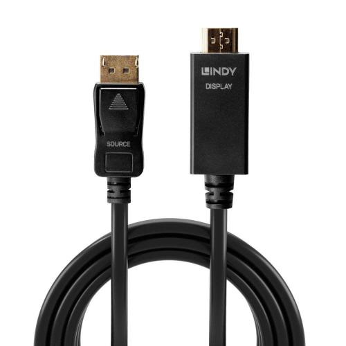 Cablu Lindy LY-36924, DisplayPort to HDMI 10.2G, 5m, negru