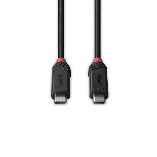 Cablu de date Lindy LY-37001, USB-C male - USB-C male, 1 m, Black