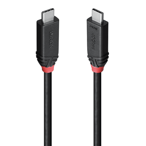 Cablu de date Lindy, USB-C male - USB-C male, 2 m, Black