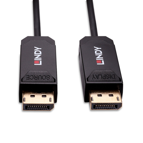 Cablu Lindy 38525, DisplayPort 2.0 male - DisplayPort 2.0 male, 50 m, Black