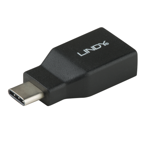 Adaptor Lindy LY-41899, USB-C - USB-A, Black
