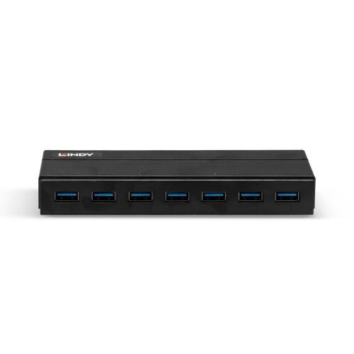 Hub USB Lindy LY-43228, 7x USB 3.2 gen 1, Black