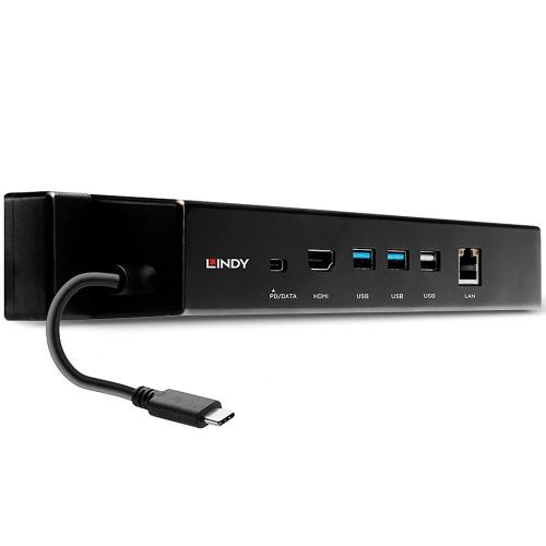 Mini Docking Station Lindy USB 3.2 Gen 2 Type C - HDMI, PD 3.0 100W, USB 3.2 Gen 2, Gigabit  Specifications  Interface: USB Type C to 3x USB Type A / 1x USB Type C / 1x RJ45 / 1x HDMI Interface Standard: USB 3.2 Gen 2, USB 2.0, Gigabit LAN, HDMI Supported