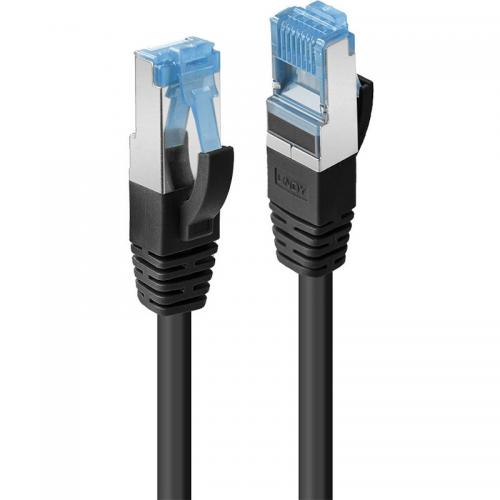 Cablu Lindy 1m Cat.6A S/FTP LSZH Network Cable, Black