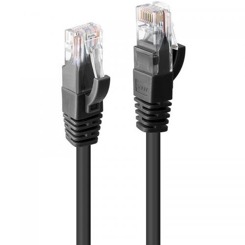 Cablu retea Lindy LY-48077, 1m Cat.6 U/UTP, Black