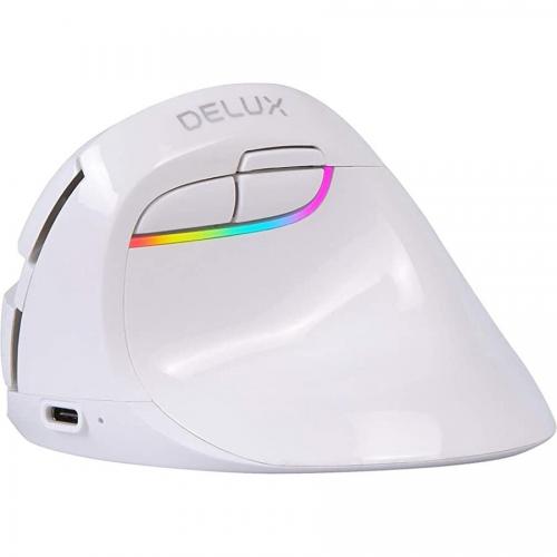 Mouse Optic Delux M618 Mini, USB Wireless/Bluetooth, White