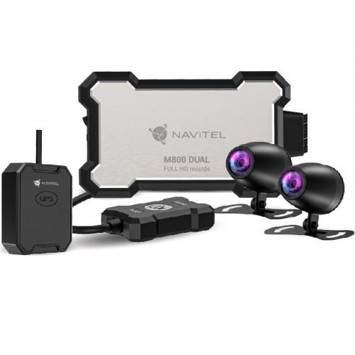 Camera video auto M800 DUAL GPS, Silver-Black