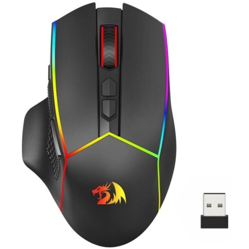 Mouse Optic Redragon Axe Pro, RGB LED, USB/USB Wireless/Bluetooth, Black