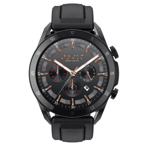SmartWatch Havit M9030 Pro, 1.43 inch, Curea Piele, Black