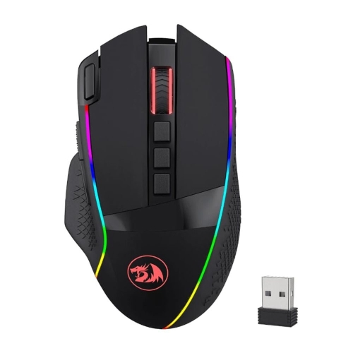 Mouse Optic Redragon Enlightment Pro, RGB LED, USB Wireless/USB, Black