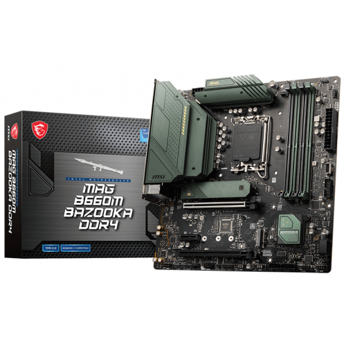 Placa de baza MSI MAG B660M BAZOOKA DDR4, Intel B660, socket 1700, mATX