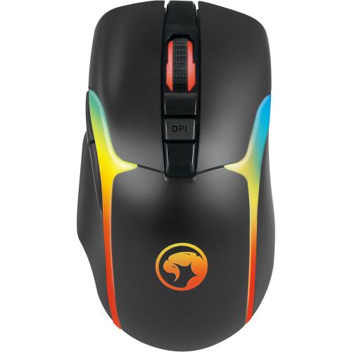 Mouse Optic Marvo M729W, RGB LED, USB Wireless, Black