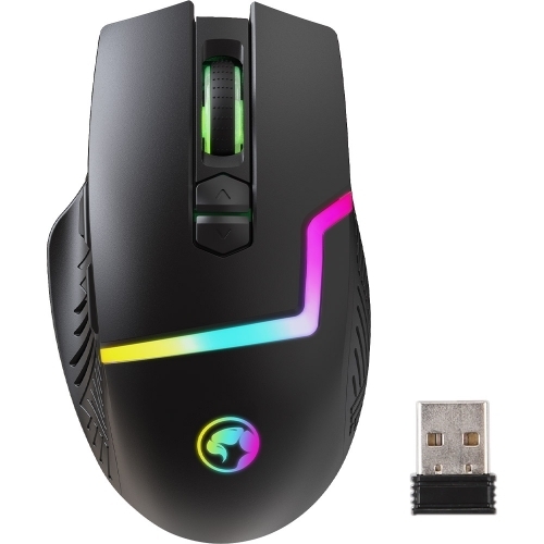 Mouse Optic Marvo M791W, RGB LED, USB/USB Wireless, Black