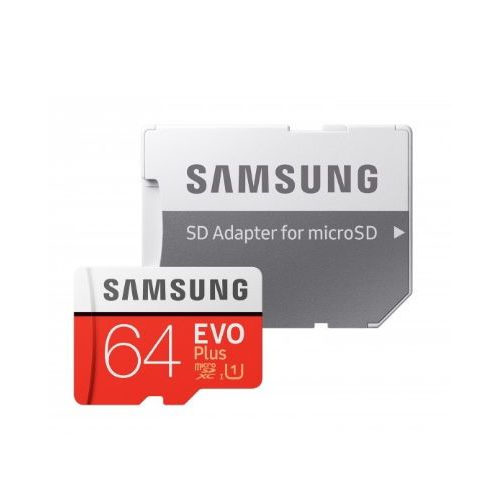 Card de Memorie MicroSD SDXC Samsung EVO Plus, 64GB, Adaptor SD, Class 10